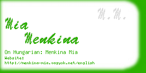 mia menkina business card
